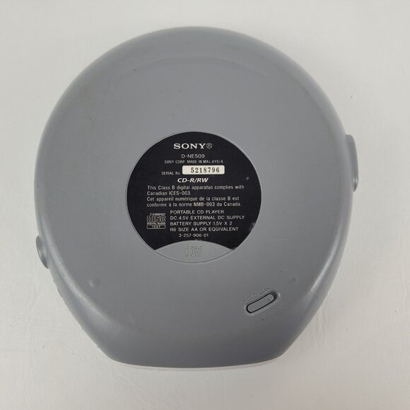 PARTS ONLY Sony Walkman D-NE509 Atrac3plus Mp3 CD CDR CDRW Vintage - Picture 4 of 9